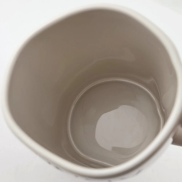⭐️2/ $50⭐️ Rae Dunn Artisan Collection White Coffee Mug Large Letter BUNNY TRAIL - Picture 6 of 9